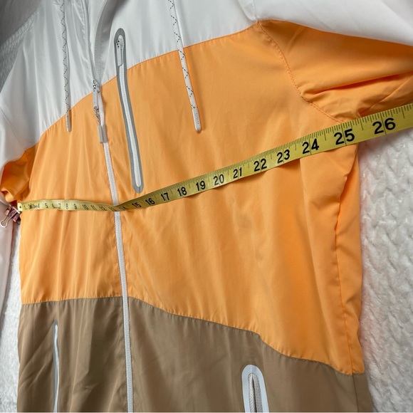 CSG White, Orange And Tan Full Zip Hooded Windbreaker Size XL** - Picture 4 of 8